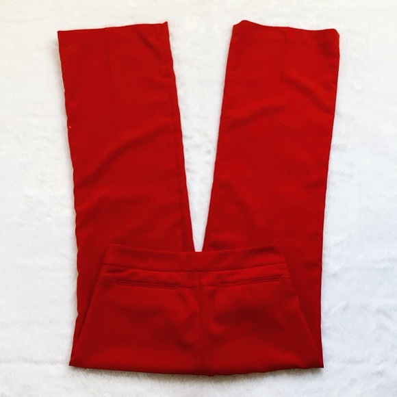 Like New Anthropologie Leifsdottir Orange Red Wide Leg Pants - Picture 6 of 8